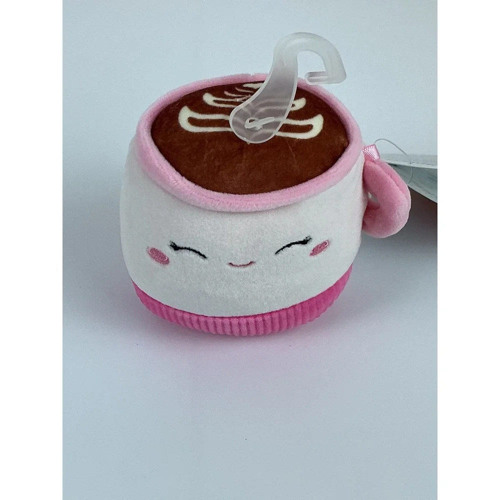 Lot of 2 Squishmallows Emery Coffee Latte Squeaky Dog Toy Plush Jazwares Pet New